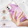 iPhone 11 Electroplating Marble Pattern Dual-side IMD TPU Shockproof Case - Purple 001