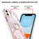 iPhone 11 Electroplating Marble Pattern IMD TPU Shockproof Case with Ring Holder - Rose Gold 005