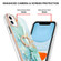 iPhone 11 Electroplating Marble Pattern IMD TPU Shockproof Case with Ring Holder - Green 003