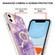 iPhone 11 Electroplating Marble Pattern IMD TPU Shockproof Case with Ring Holder - Purple 002