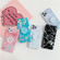 iPhone 11 TPU Glossy Laser Marble Colorful Mobile Phone Protective Case with Folding Bracket - White