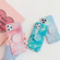iPhone 11 TPU Glossy Laser Marble Colorful Mobile Phone Protective Case with Folding Bracket - Pink