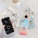 iPhone 11 Pro Max TPU Smooth Marble with Ring Metal Rhinestone Bracket Mobile Phone Protective Case - Snowflake Powder Q6