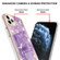 iPhone 11 Pro Max Electroplating Marble Pattern Dual-side IMD TPU Shockproof Case - Purple 002