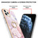 iPhone 11 Pro Max Electroplating Marble Pattern IMD TPU Shockproof Case with Ring Holder - Rose Gold 005