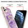 iPhone 11 Pro Max Electroplating Marble Pattern IMD TPU Shockproof Case with Ring Holder - Purple 002