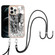 iPhone 12 / 12 Pro Electroplating Dual-side IMD Phone Case with Lanyard - Totem Elephant