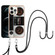 iPhone 12 / 12 Pro Electroplating Dual-side IMD Phone Case with Lanyard - Retro Radio