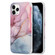 iPhone 12 / 12 Pro Four Corners Anti-Shattering Flow Gold Marble IMD Phone Back Cover Case - Pulper Blue LD3