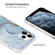 iPhone 12 / 12 Pro Four Corners Anti-Shattering Flow Gold Marble IMD Phone Back Cover Case - Pulper Blue LD3