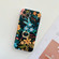 iPhone 12 Pro Frosted Flowers Pattern IMD TPU Case with Metal Diamond Ring Holder - Black
