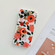 iPhone 12 Pro Frosted Flowers Pattern IMD TPU Case with Metal Diamond Ring Holder - Red