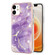 iPhone 12 / 12 Pro Electroplating Marble Pattern Dual-side IMD TPU Shockproof Case - Purple 002