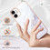iPhone 12 / 12 Pro Electroplating Marble Pattern Dual-side IMD TPU Shockproof Case - White 006
