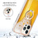 iPhone 12 / 12 Pro Electroplating Dual-side IMD Phone Case with Ring Holder - Draft Beer