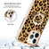 iPhone 12 / 12 Pro Electroplating Dual-side IMD Phone Case with Ring Holder - Leopard Print