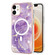 iPhone 12 / 12 Pro Marble Pattern Dual-side IMD Magsafe TPU Phone Case - Purple 002