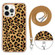 iPhone 12 Pro Max Electroplating Dual-side IMD Phone Case with Lanyard - Leopard Print