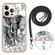 iPhone 12 Pro Max Electroplating Dual-side IMD Phone Case with Lanyard - Totem Elephant