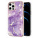 iPhone 12 Pro Max Electroplating Marble Pattern Dual-side IMD TPU Shockproof Case - Purple 002