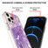 iPhone 12 Pro Max Electroplating Marble Pattern Dual-side IMD TPU Shockproof Case - Purple 002