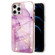 iPhone 12 Pro Max Electroplating Marble Pattern Dual-side IMD TPU Shockproof Case - Purple 001