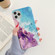 iPhone 12 Pro Max Ocean Wave Coral IMD Smooth Marbled Mobile Phone Case with Folding Holder - Purple SA5