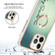 iPhone 12 Pro Max Electroplating Dual-side IMD Phone Case with Ring Holder - Smile