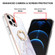 iPhone 12 Pro Max Electroplating Marble Pattern IMD TPU Shockproof Case with Ring Holder - White 006