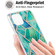 iPhone 13 Electroplating Splicing Marble Flower Pattern Dual-side IMD TPU Shockproof Case - Green
