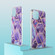 iPhone 13 Electroplating Splicing Marble Flower Pattern Dual-side IMD TPU Shockproof Case - Dark Purple