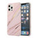 iPhone 13 Four Corners Shocproof Flow Gold Marble IMD Back Cover Case - Pink