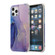 iPhone 13 Four Corners Shocproof Flow Gold Marble IMD Back Cover Case - Dark Blue