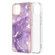 iPhone 13 Electroplating Marble Pattern Dual-side IMD TPU Shockproof Case - Purple 002