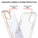 iPhone 13 Electroplating Marble Pattern Dual-side IMD TPU Shockproof Case - White 006