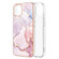 iPhone 13 Electroplating Marble Pattern Dual-side IMD TPU Shockproof Case - Rose Gold 005