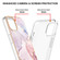iPhone 13 Electroplating Marble Pattern Dual-side IMD TPU Shockproof Case - Rose Gold 005