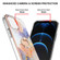 iPhone 13 Electroplating Pattern IMD TPU Shockproof Case with Rhinestone Ring Holder - Milky Way White Marble