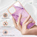 iPhone 13 Electroplating Marble Pattern Dual-side IMD TPU Shockproof Case - Purple 001