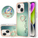 iPhone 13 Electroplating Dual-side IMD Phone Case with Ring Holder - Smile