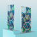 iPhone 13 mini Electroplating Splicing Marble Flower Pattern Dual-side IMD TPU Shockproof Case - Blue Green