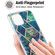 iPhone 13 mini Electroplating Splicing Marble Flower Pattern Dual-side IMD TPU Shockproof Case - Blue Green