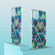 iPhone 13 Pro Electroplating Splicing Marble Flower Pattern Dual-side IMD TPU Shockproof Case - Blue Green