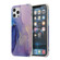 iPhone 13 Pro Four Corners Shocproof Flow Gold Marble IMD Back Cover Case - Dark Blue