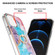iPhone 13 Pro Electroplating Pattern IMD TPU Shockproof Case with Rhinestone Ring Holder - Milky Way Blue Marble
