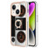 iPhone 14 Electroplating Dual-side IMD Phone Case with Ring Holder - Retro Radio