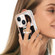 iPhone 14 Plus Electroplating Dual-side IMD Phone Case with Ring Holder - Retro Radio