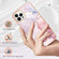 iPhone 14 Pro Electroplating Marble Pattern Dual-side IMD TPU Shockproof Phone Case - Rose Gold 005