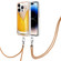 iPhone 14 Pro Electroplating Dual-side IMD Phone Case with Lanyard - Draft Beer