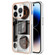 iPhone 14 Pro Electroplating Marble Dual-side IMD Phone Case - Retro Radio
